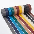 thumbnail image 5 of 5m Leather Trimming Tape 25mm Foldover Leather Strips 1mm Thick Flat Leather Cord Lambskin Texture PU Leatherette Trim Ribbon Strap for DIY Sewing Hemming Crafts Jewelry Making Peru, 5 of 9