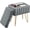 Gray, variant on Casabay Vanity Stool Chair with Storage, Faux Fur Footstool Ottoman with Metal Legs & Anti-Slip Adjustable Feet for Bedroom, Entryway
