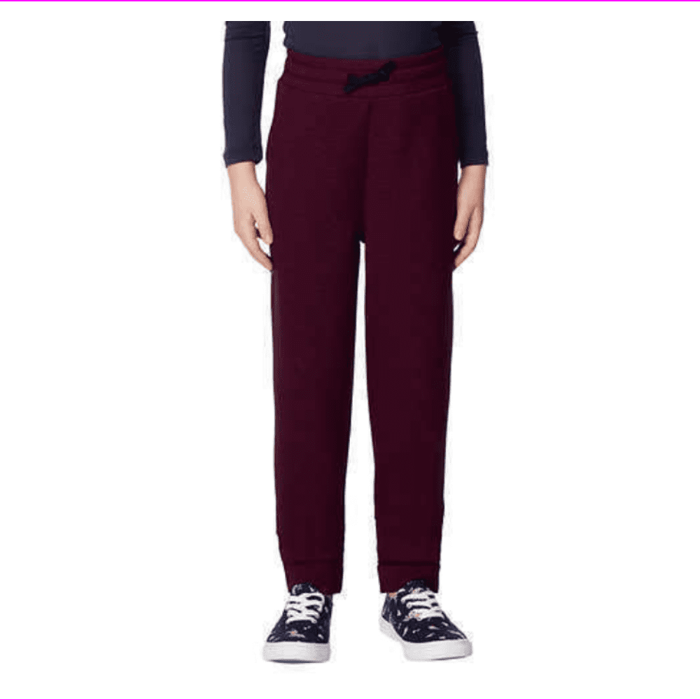 Photo 1 of 32 Degrees Kids Tech Adjustable drawstring Fleece Jogger Pant S (7-8)/Dk Htr Sangria