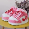 thumbnail image 3 of Sports shoes style plush slippers creative wrapped plush warm winter indoor slippers cotton shoes, 3 of 5