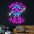 thumbnail image 3 of Handmadetneonsign Dance To My Own Beat Led Sign, Disco Ball Star Neon Light, Disco Star Neon Sign, 3 of 5
