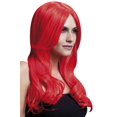 thumbnail image 1 of Peluca Smiffys Fever Khloe, color rojo neón, onda larga con raya central, 1 of 1