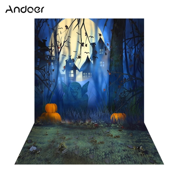 Fondo Andoer 1.5 * 2m fondo, fotografía del patrón de impresión digital de Todos los Santos de la calabaza Cementerio del palo por un estudio de la foto Andoer Fondo