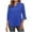 Blue, variant on JGTDBPO Long Sleeve Shirts For Women 3/4 Sleeved V-Neck Sweatshirt Casual Tops Loose Dressy Basic Pullover Tops Blouse Fall Fashion Trendy Outfits Winter Clothes 2024