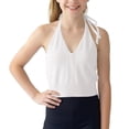thumbnail image 2 of GiLiling Girls Ribbed Tank Top Summer Sleeveless Crop Top Cute Casual Beach Vacation Camisole (White, 12-18 Months), 2 of 7