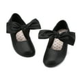 thumbnail image 2 of BURUDANI Girls Ballerina Front Bow Flats Mary Jane Dress Shoes ANGIE-5 BLACK Size 6, 2 of 5