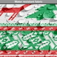 thumbnail image 5 of Christmas Dog Crate Cover, Knit Style Graphic Reindeer Star and Snowflake Holiday Family Theme, Easy to Use Pet Kennel Cover for Medium Large Dogs, 35" x 23" x 27", Red Green White, by Ambesonne, 5 of 6