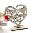 thumbnail image 2 of Vikakiooze Home Decor Mother's Day Wooden Heart-Shaped Hollow Ornament Woodblock Craft Birthday Gift, 2 of 4