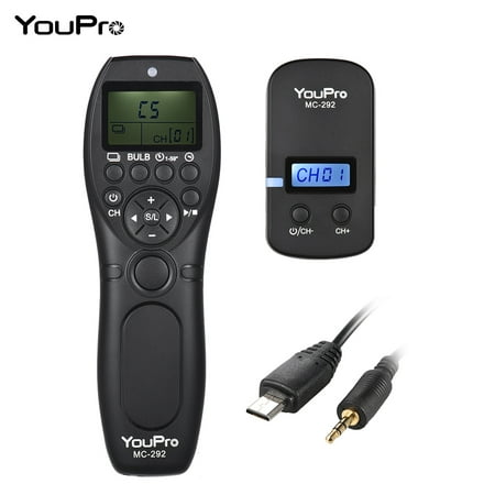 Image of YouPro MC-292 2.4G Wireless Remote Control LCD Timer Shutter Release Transmitter Receiver 32 Channels for Sony A7 A7II A7S A7SII A7RII A6300 A6000 A5100 A5000 A3000 HX3000 HX50 HX60 RX100 RX100II RX1