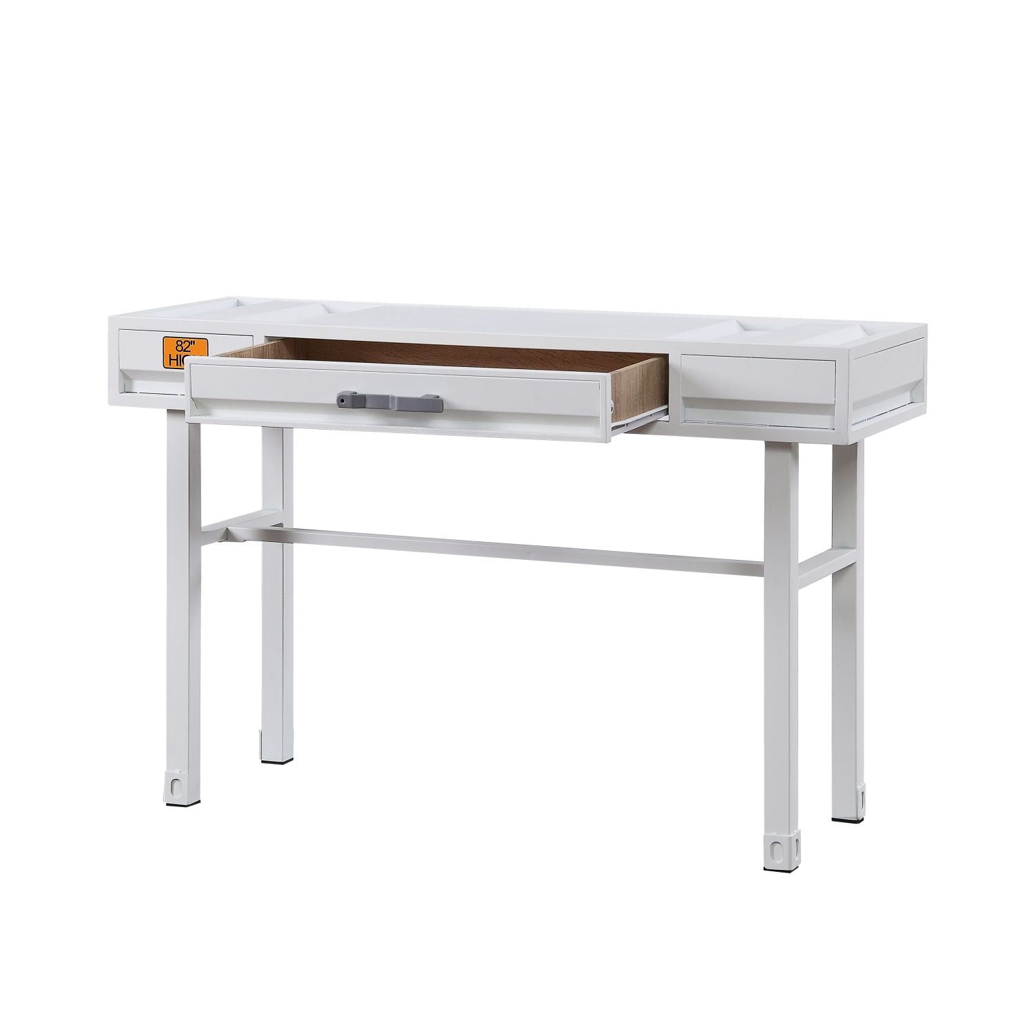 Industrial Metal Vanity Desk with Drawer, 47 in Writing Desk for Bedroom and Workspace, Iron Frame with Storage
