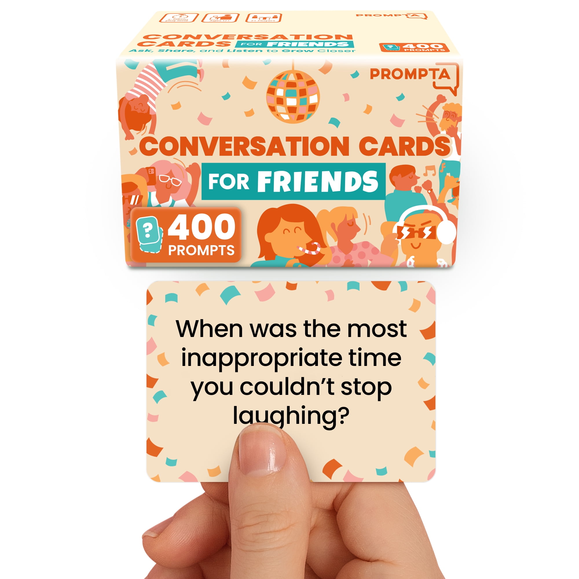 400 Conversation Cards for Friends – Casual, Funny Get to Know You Conversation Starters to Connect with Friends