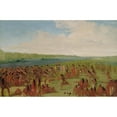 thumbnail image 2 of George Catlin 24x17 Black Ornate Framed Double Matted Museum Art Print Titled: Ball-Play of the Women, Prairie Du Chien (1835-1836), 2 of 5