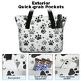 thumbnail image 2 of Tote Bag for Women - Grey Dog Paw Footprint Shoulder Bag - Large Utility Work Duffle Bag with Zipper Handbag for Travel, Work, Sprots, 2 of 5