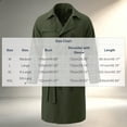 thumbnail image 3 of Hulanddfd Mens Coat Double Breasted Belted Trench Coat, Long Windbreaker with Pockets & Button Cuffs, Elegant Outerwear, 3 of 8