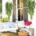 thumbnail image 4 of Plantas colgantes de ratán artificial | 2 piezas de decoración de pared de simulación verde | Enredaderas falsas de 81 cm para decoración del hogar y la boda | Uso en interiores y exteriores |, 4 of 7