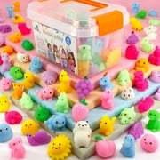 Kiditos 85 Pcs Mochi Squishy Toys ,Kawaii Squishies for Kids Party Favors, Easter Egg Fillers, Classroom Prizes, Birthday Gift, Goodie Bag Stuffers