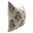 thumbnail image 5 of Fabdivine Block Print Throw Pillow Cover, 14x20 Inch Thick Linen Vintage Cushion Cover, Floral Print Boho Design Wine Pillow Cover for Sofa and Couch, 5 of 5