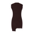 thumbnail image 4 of Qiopertar Robe Sans Manches à Col Rond pour Femmes, Tricotée, Irrégulière, en Solde, Livraison Gratuite, jusqu'à 90 % de Réduction, 4 of 5