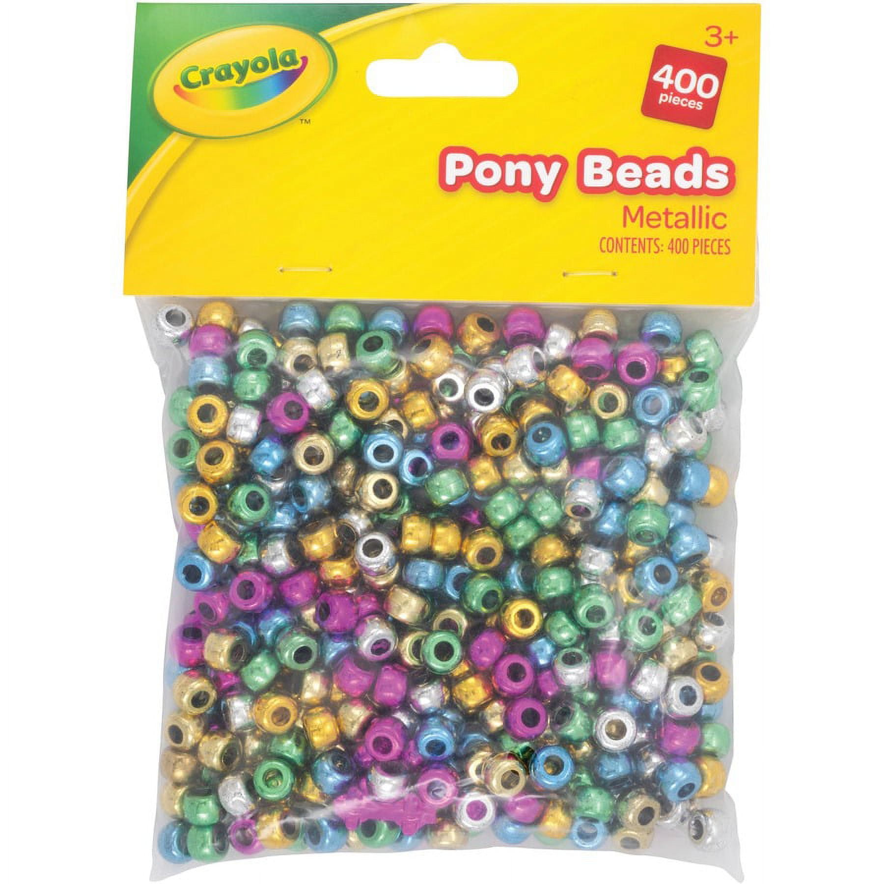 Crayola Pony Beads - Key Chain, Project, Party, Classroom, Necklace, Bracelet - 400 Piece(s) - 400 / Pack - Assorted Metallic Crayola Pony Beads - Key Chain, Project, Party, Classroom, Necklace, Bracelet - 400 Piece(s) - 400 / Pack - Assorted Metallic
