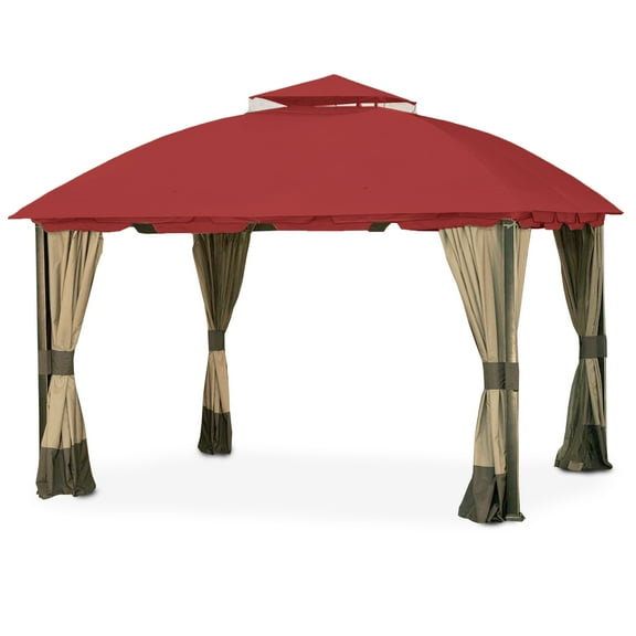 Garden Winds Replacement Canopy Top Cover for the South Hampton Gazebo - Cinnabar