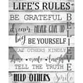 thumbnail image 2 of Kimberly, Allen 15x18 Gold Ornate Wood Framed with Double Matting Museum Art Print Titled - Lifes Rules Grey, 2 of 4