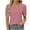 Tops for Women Plus Size-Pink, variant on Homenesgenics Tops for Women Plus Size,Tunic Tops for Women,Crop Tops for Women Womens Casual Keyhole Blouses Pleated Puff Sleeve Summer Solid Color Short Sleeves Tops 2025 Pink S