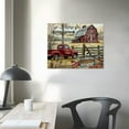thumbnail image 4 of Nawypu Farmhouse Canvas Wall Art - Christian Wall Art, Rustic Barn Cross Pictures Wall Decor For Farmhouse, Inspirational Quotes Wall Art, Red Truck Decor Farmhouse Pictures For Living Room, 4 of 6