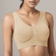 thumbnail image 3 of Gibobby Sujetador de mujer cómodo, Sexy, sin costuras, de doble capa, ajustable, para Yoga, deportivo, de talla grande, sin anillo de Brasier mujer busto(Beige,M), 3 of 4