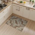 thumbnail image 2 of ODIKA 3'x5' Washable Area Rug Map Wavy Abstract Elevation Rings Lines Flowing Earthy Topographic Dynamic for Hallway, Laundry Room, Non-Slip, Flatweave, Easy Care, 2 of 7