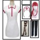 thumbnail image 1 of Disfraz de motosierra Makima para hombre y mujer, camisa de gabardina negra, peluca roja, uniforme de Cosplay, ropa de Halloween, 1 of 4