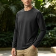 thumbnail image 4 of GEWSEY Men's Long Sleeve Shirts UPF 50+ UV Sun Protection Athletic Shirts for Hiking Running Workout Rash Guard (Black, S), 4 of 5