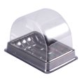 thumbnail image 4 of 50 Pcs Baked Food Packing Box Disposable Box Saver Transparent Plastic Tray Food Storage Box (Half Round Black), 4 of 7