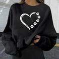 thumbnail image 2 of ZZwxWA Valentines Day Womens Crew Neck Comfy Long Sleeve Sweatshirts Cute Heart Graphic Pullover Tops Oversized Fashion Sweatshirt, 2 of 4