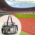 thumbnail image 4 of BadPiggies Large Capacity Clear Tote Bag with Handle, Adjustable Strap Durable PVC Crossbody Shoulder Bag Transparent Stadium Approved Gym Bag, 4 of 10
