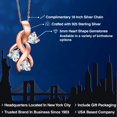 thumbnail image 2 of Gem Stone King 1.25 Ct Sky Blue Aquamarine 18K Rose Gold Plated Silver Pendant With Chain, 2 of 6