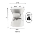 thumbnail image 2 of Brent MidCentury Modern Indoor Crushed Can Eco-Friendly 3D Printed Planter with Drainage, Chalk, 2 of 6