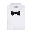 thumbnail image 2 of Boltini Italy Mens Premium Tuxedo Lay Down Collar Dress Shirt with Bow Tie (L - Sleeve: 34/35), 2 of 3