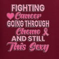 thumbnail image 5 of Wild Bobby, Fighting Cancer And Still Sexy, Breast Cancer Awareness, Unisex Graphic Hoodie Sweatshirt, Maroon, Small, 5 of 5