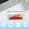 thumbnail image 3 of Hvxrjkn 12Pcs PVC Pencil Pouch with Zipper Clear Multipurpose Cash Pouch for Credit Card Key Jewellery Secure Storage Organizer, 3 of 10
