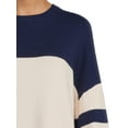 thumbnail image 3 of Dreamers by Debut Womens Striped Long Sleeve Pullover Sweater with Puff Sleeves, 3 of 5