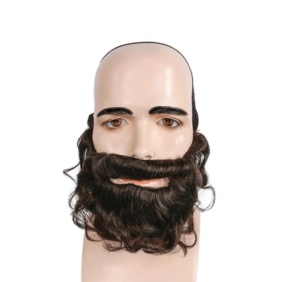 Morris Costumes LW443MBN Brown Bargain Biblical Beard with Mustache for Adults
