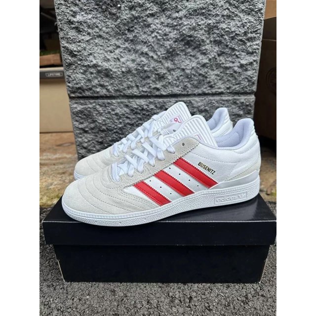 Ad-id-as Originals Busenitz Low Mens Skateboarding Shoes White HQ2030 NEW Multi Sz