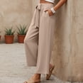 thumbnail image 6 of Juslio Women Pants High Waist Loose with Pockets Casual Comfortable Wide-Leg Pants, 6 of 9
