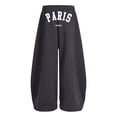 thumbnail image 5 of SONXAHE Paris‑Letter‑Print Sweatpants for Teen Girl Print Casual Pants Bottoms, 5 of 5