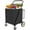 Antique Black#9, variant on Hand Truck Jumbo Shopping Cart,2 Layers Grocery Cart on Wheels, Foldable Utility Shopping Carts with Double Basket and 360° Rolling Swivel Wheels for Groceries Laundry,Dolly