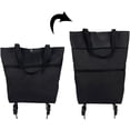 thumbnail image 1 of 2 In 1 Foldable Shopping Cart, Grocery Cart with Wheels, Collapsible Shopping Cart TwoFFIY Stage Zipper Folding Shopping Bag With Wheels Foldable Shopping Cart, 1 of 7