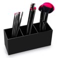 thumbnail image 2 of 2x Florero Lápiz Organizador de Almacenamiento Escritorio Soporte de Maquillaje Cepillo Cepillo Cepillo de Maquillaje 3 Ranuras kusrkot Estuche de pinceles de maquillaje cosmético, 2 of 7