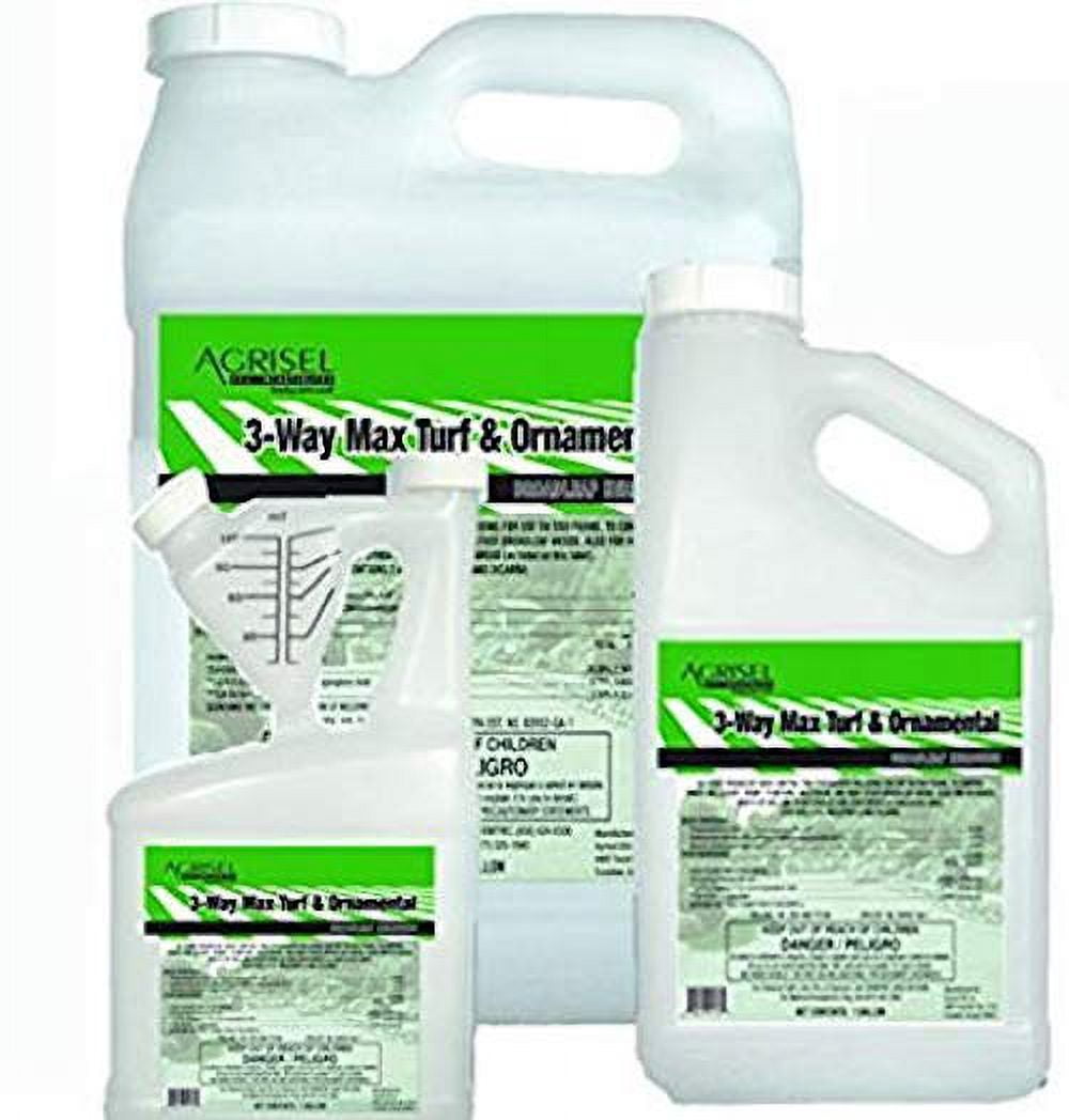 Agrisel 3 Way Max Weed Killer, Broadleaf Control, Safe on Grass, 32 oz + Gloves