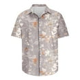 thumbnail image 5 of JURANMO Men's Hawaiian Short Sleeve Button Down Shirt Summer Tropical Flower Parrot Print Beach Aloha Party Wear Shirt Lightening Sale Purple L, 5 of 6