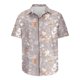 thumbnail image 4 of Blusa y camisa de manga corta con cuello vuelto para hombre, camisa informal de moda con estampado de hojas y solapa de manga corta, blusa para hombre, 4 of 4